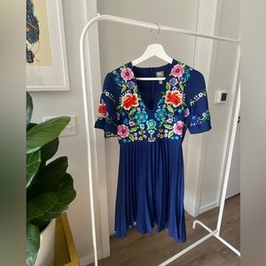 ASOS floral embroidered dress